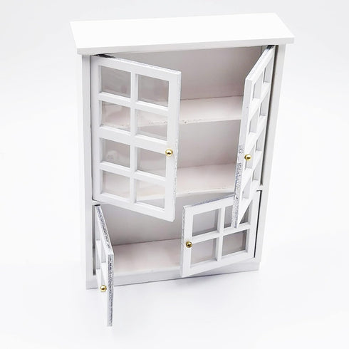 SXFSE Accessories,1:12 Dollhouse Decoration Dollhouse Furniture Miniature Bookshelf Cabinet Living Room Pretend Toy