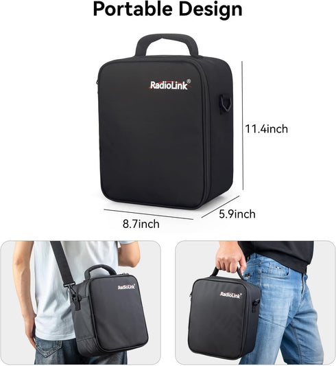Radiolink EVA Carrying Case with Shoulder Strap, Portable Waterproof Bag for RC8X Radio Transmitter and Accessories,