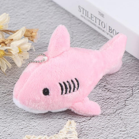 Cute Shark Plush Keychain, Mini Stuffed Animal Soft Shark Plush Toys for Backpack