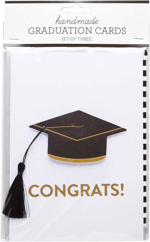 C.R. Gibson Handmade Graduation Cards - Assorted 3pc, 5'' x 7''