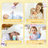 8PCS 3+ DIYDEC Prefilled with Easter Eggs Teething Toys, Baby Rattles Teether Toys Party Favors for Kids Silicone
