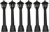 LQ Industrial Mini Lamppost, 6PCS Miniature Railway Train Lamp Post Lights for Doll House Landscape