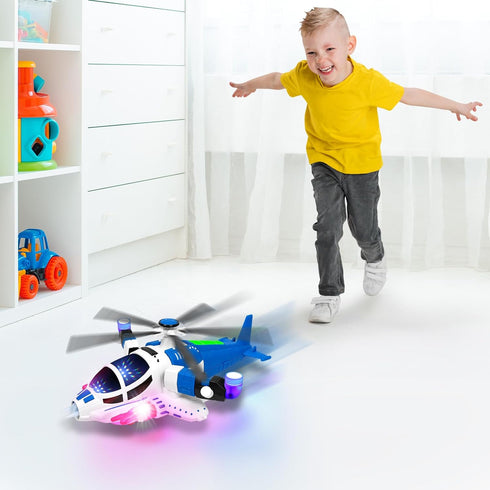 360Freedom 3 4 5 Helicopter Toy for Toddlers With Lights And Sounds, And Operated Automatic Bump Autism Sensory Light
