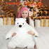 Djungelskog Bear Giant Simulation Plush Doll, 31.5 in/80 cm White Polar Bear, Huge Cuddly Teddy for Home Decoration