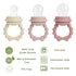PandaEar 3 Pack Baby Fruit Food Feeder Pacifier with 3 Different Size Silicone Pouch, Silicone Teethers for Babies 3-6-12 months, BPA Free Mesh Feeder, Baby Solid Food Essentials