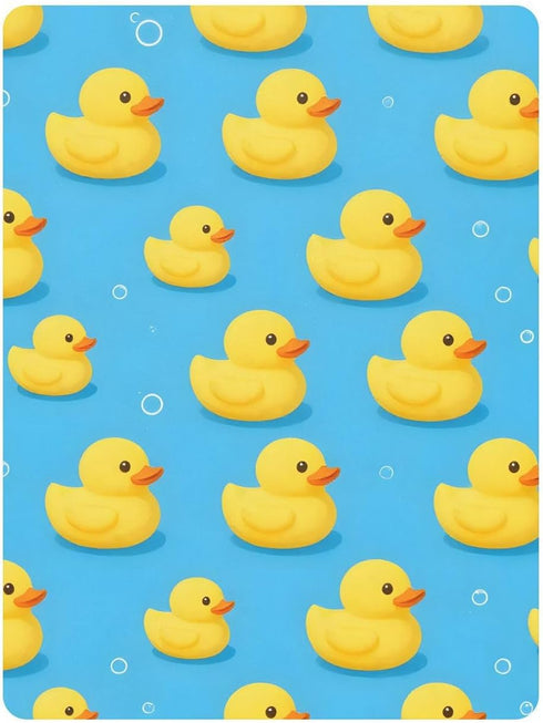 CZXW 52" 28" Cartoon Ducks Yellow Crib Sheets Fitted x Natural Cotton Soft & Breathable for Baby Crib Mattress
