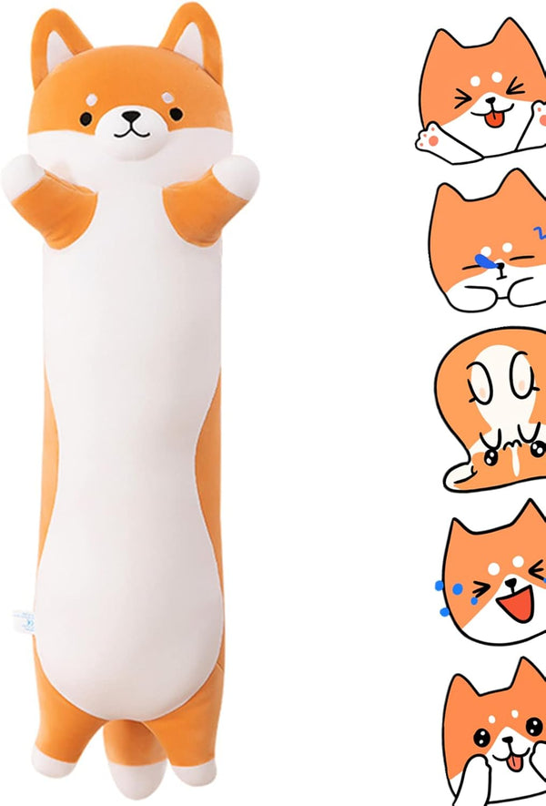 43.32'' Jumbo Dog Stuffed Animal, Long Dog Plush Pillow Toy, Cute Cartoon Soft Body Pillow Gift