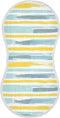 decor gift Cotton Muslin Burp Cloths Easy Care Gray Blue and Pale Yellow Stripe