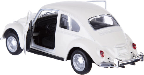 Berry President 1967 Classic Beetle Bug Vintage Diecast Metal Pull Back Car Model Toy (Beige) for Kids/Gift