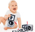 6 teytoy My First Soft Book, PCS Nontoxic Fabric Cloth Activity Crinkle Black and White Books for Infants Boys