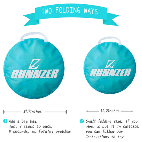L RUNNZER Baby Pop Up Tent, Toddler Safety Net to Keep Baby from Climbing Out, See-Through & Breathable Crib Canopy