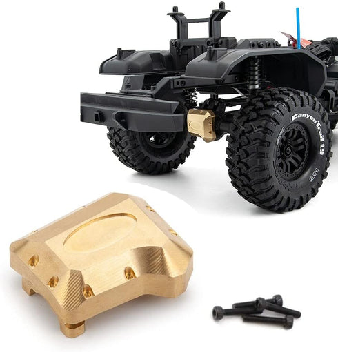 RCLIONS Brass Diff Cover, Heavy Duty 69g Axles Gear Cover for TRX4 T4 Front Rear Axles