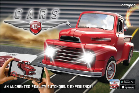 Cars 4D+ Augmented Reality Flashcards, Interactive Driving Experience with 26 Vehicles and Educational App