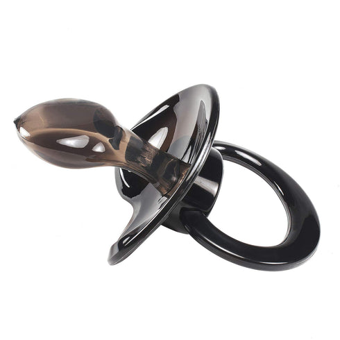 Set LittleForBig BigShield Adult Sized Pacifier Candy Gloss Pacifiers - Black & Crystal