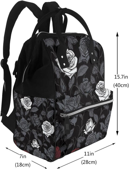 KHIRY Backpack Basset Mummy Backpack Diaper Bag Nappy Baby Bag Hound Multifunction Changing Bags for Travel, Rose