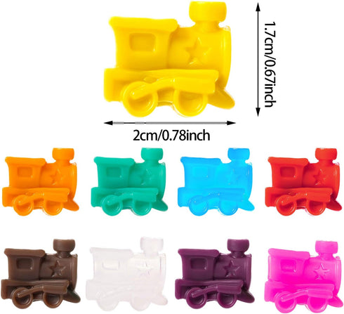 Gejoy 18-Pack Colorful Train Markers for Domino Games