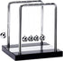 Newton's Cradle Balance Ball with Metal Pendulum Balls, Black Wooden Base Physics Science Ornaments for Desk