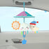 Baby Pram Mobile Toy for Pack and Play - Car Roof Handle Toys with Soft Rattle for 0 Months+ (Sky)