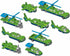 POPULAR PLAYTHINGS Magnetic Mix or Match Vehicles 2 Toy Play Set, 12 Pieces