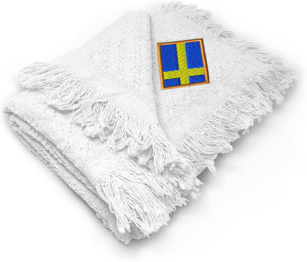 Fastasticdeals Custom Embroidery Nursery Bedding Baby Blankets for Boys & Girls Sweden Cotton