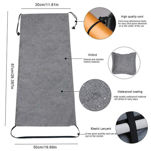 Universal Baby Stroller Sun Shade, Pram Sun Cover with UV Protection 50+, Blackout Blind, 50x30x67cm
