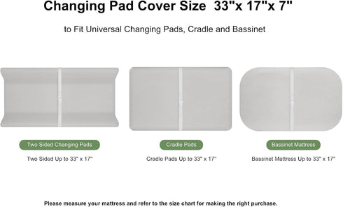 Boys-2 Pack 17"x 33" Cover-Cozy Muslin Changing Pad Cover for Baby Girls Cotton Soft Breathable Diaper Changing Pad