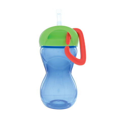 Nuby No-Spill Clik-It Flexi Straw Sippy Cup, 10 oz, 3-Pack, Baby Sippy Cup for 6+ Month Old, Red/Green/Blue