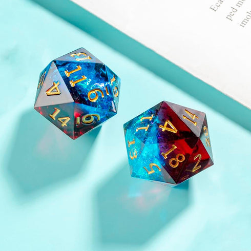 Yiotfandoll 2PCS D20 22mm 20 Polyhedral Dice Dice Resin Sided Dice Game Dice for RPG MTG DND Dice Table Games (Red
