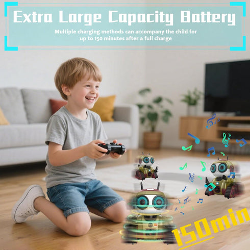 Programming BYTEWAR Robot Toy for Kids, Rechargeable Remote Control Robot, Intelligent Function, Gesture Sensing