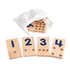 Excellerations Peg Number Board - 10 Rubberwood Boards, 55 Wood Pegs, Storage Bag, Montessori Math Materials for Kids,