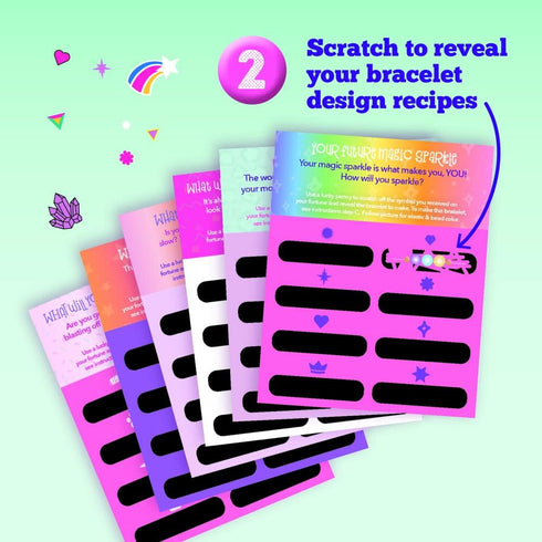 8+ Craft-Tastic DIY Fortune Bracelets Craft Kit Create The Fortune Teller, Use Matching Scratch-Off Cards, and Discover
