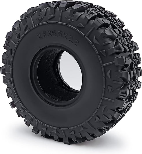 RC Rubber 2.2 Beadlock Wheels Tires 140MM with Foam Insert 2.2 Crawler Tires 4PCS for 1/10 Wraith 90048 RR10 RC Crawler Car