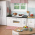 1:12 6 Inch Wooden Dollhouse Kitchen Stove, Mini White Oven with Burners and Range, Scale Cabinet Furniture for Dolls