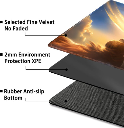 Playmat for MTG with Free Storage Bags, Game Mat 24 x 14 inches, TCG and Board Game Mat for Cards, Mousepad Desk Mats