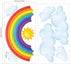 DECOWALL SG2-1713 Rainbow and Clouds Kids Wall Stickers - Wall Decals Peel and Stick Removable for Kids Nursery Bedroom