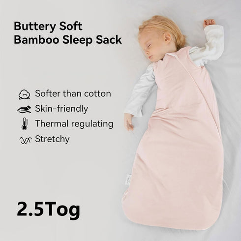BubblePanda 6-12 2.5 2-Way Rayon Made from Bamboo Sleep Sack Months Tog Winter Warm Ultra Soft Baby Wearable Blanket