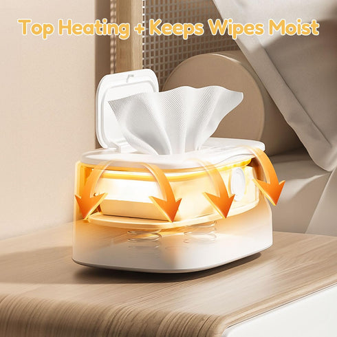 Display,3 Baby Wipe Warmer with Night Light,Innovative Spring Design,Baby Wet Wipes Dispenser for Large Wipes,Wipes