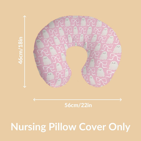 Cstdyfrv Halloween Spooky Bows Nursing Pillow Covers Cute Pastel Bows Stretchy Nursing Covers for Breastfeeding Pillows