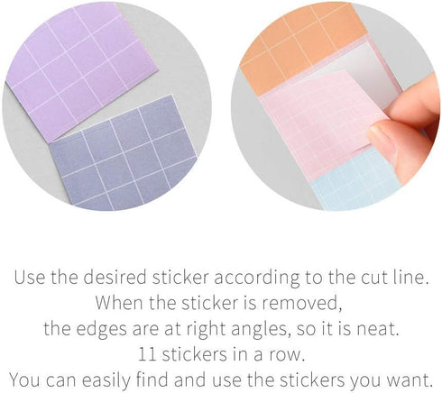 Monolike Wow Sticker Plan ver.1 + ver.2 Set - Mini Size Cute Stickers, Square Stickers