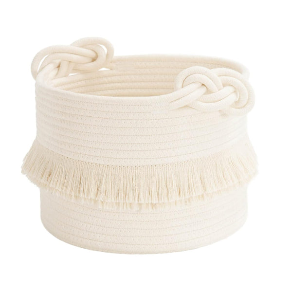 CherryNow Small Woven Storage Baskets, 9.5'' x 7'' inches Cotton Rope Decorative
