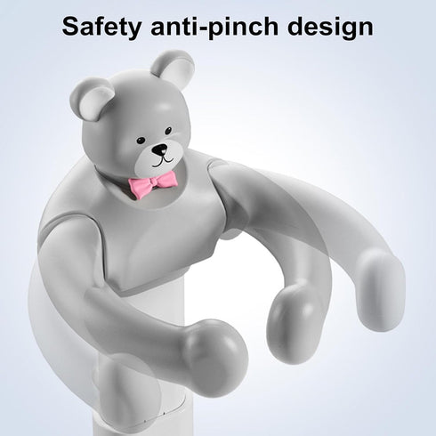 loyliawa Adjustable Baby Shower Stand with Anti-Slip Base, Huggable Bear Bath Support, Portable Baby Shower Stand, Bath