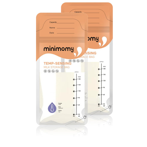 Breastmilk Storing Bags, Temp-Sensing Discoloration Milk Storing Bags for Breastfeeding, Disposable Milk