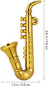 Mini Saxophone Model, Miniature Sax Model for Musical Collection Decorative Ornaments (Golden)