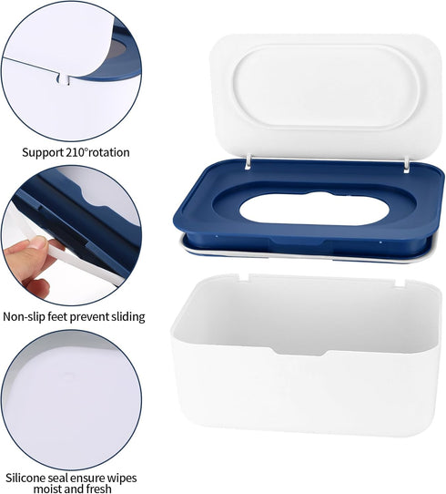 Fulushouxi Wet Wipes Dispenser Box, Napkin Storage Holder Container Box, Dustproof Toilet Tissue Paper Box with Lid
