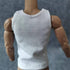 1/6 Custom Scale T-Shirt Sleeveless Vest Clothes for 12" Male & Female Action Figures (Black + White)