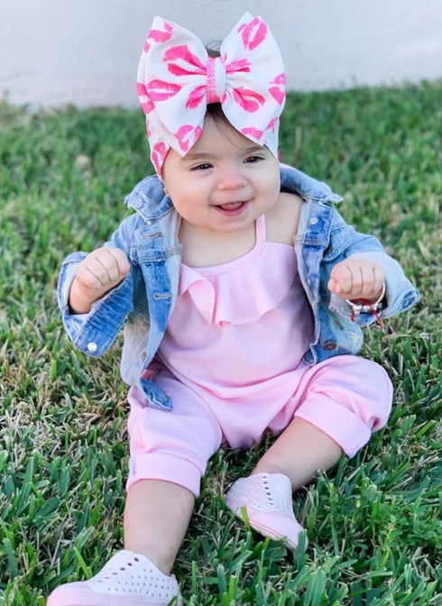 KIDOCHEESE Oversized Headbands with Large Hair Bows, Elastic Nylon Hairbands for Baby Girls, Newborns, Infants, and