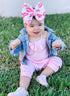KIDOCHEESE Oversized Headbands with Large Hair Bows, Elastic Nylon Hairbands for Baby Girls, Newborns, Infants, and