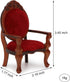 Dollhouse Couch Miniature Chair, 1:12 Wood Retro Vintage Upholstered Victorian Armchair