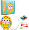 Montessori Wooden Clip Bead Board Game, Fine Motor Skills Toys for Boys and Girls Ages 3-5 (Chicken) MC-189