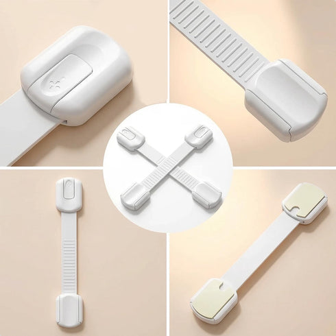 mufew 6-Pack Child Proof Cabinet Locks,Child Safety Strap Locks,Baby Proof Drawer Locks for Kids,Adjustable Strap No